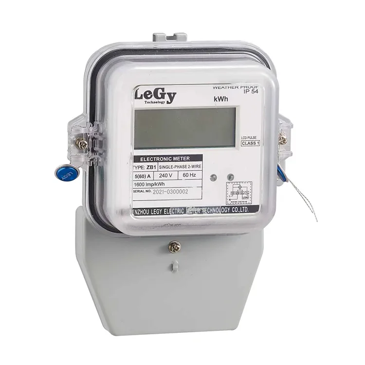 Egyfázisú LCD kijelzős többfunkciós intelligens energiamérő